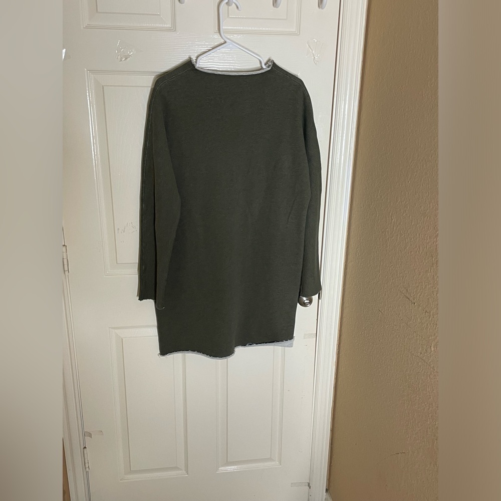 Frank And Eileen Effie L/S Funnel Neck Capelet in Forest Green Large​​​​​​​​​​​ - Picture 7 of 12